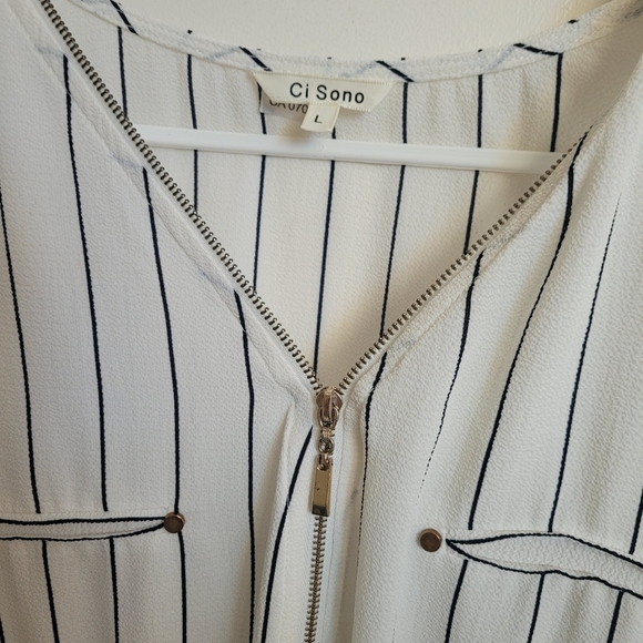 Women's Striped Shirt Dress - Picture 4 of 6